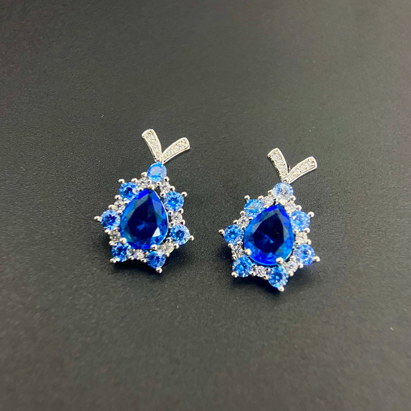 s925 silver sapphire set