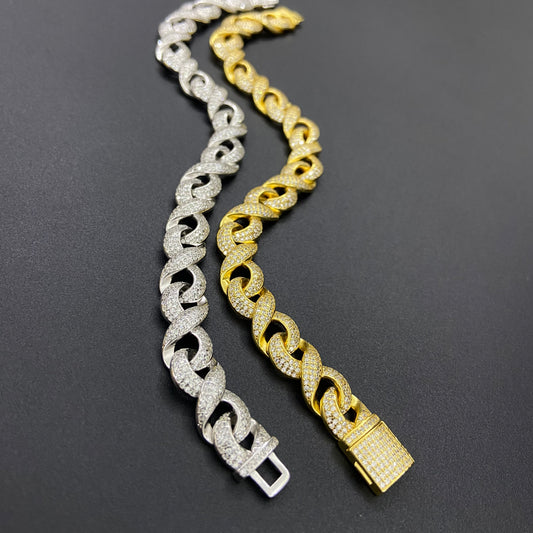 Cuban chain s925 full diamond bracelet