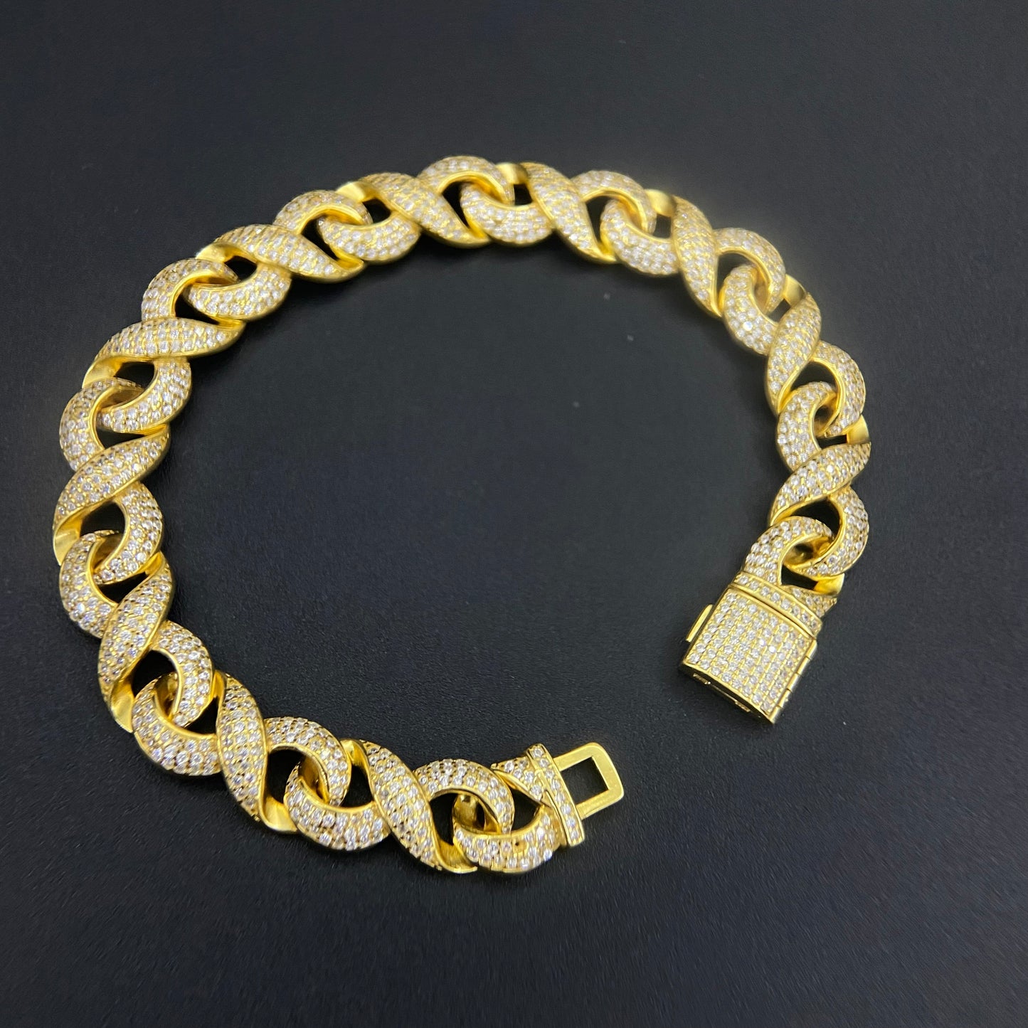 Cuban chain s925 full diamond bracelet