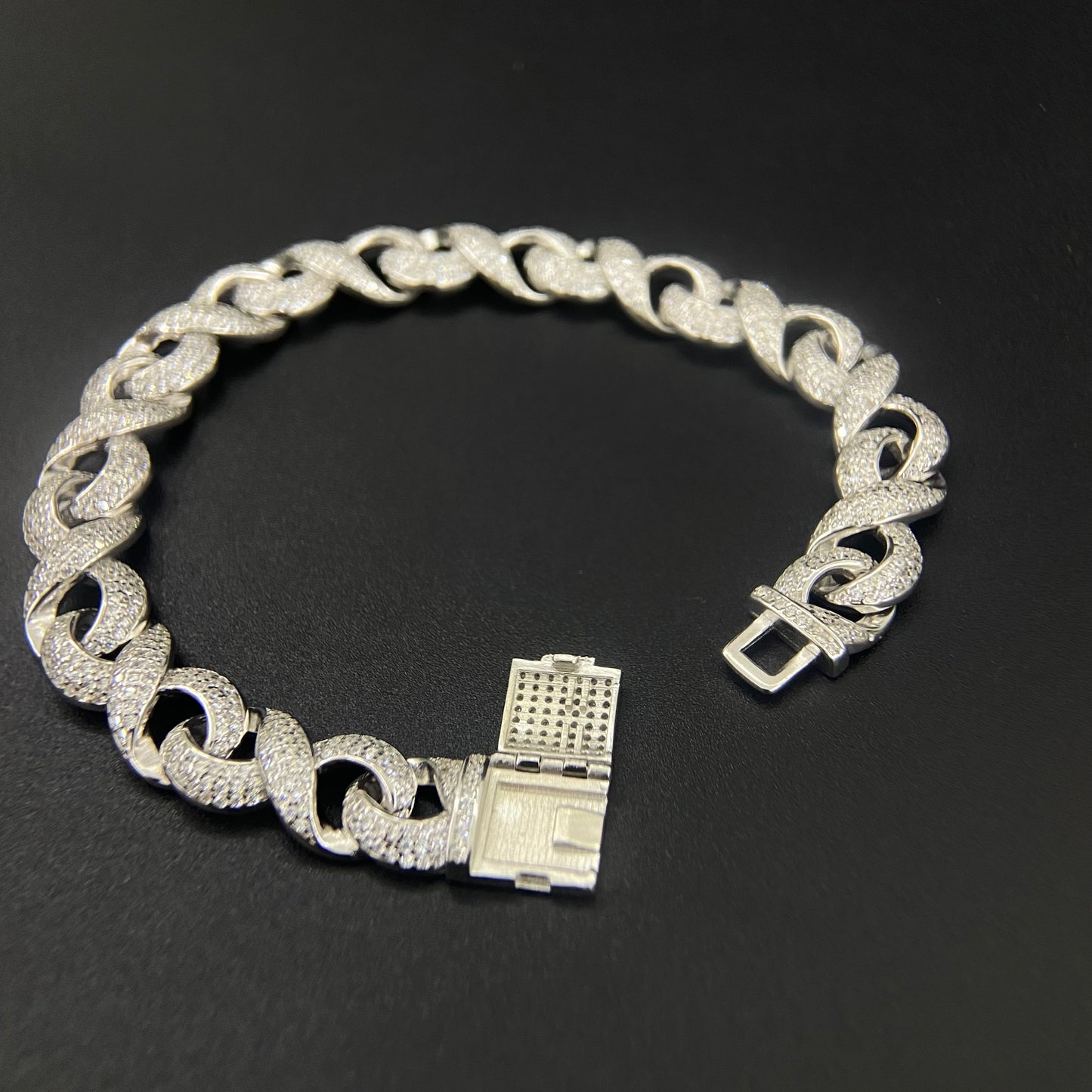 Cuban chain s925 full diamond bracelet