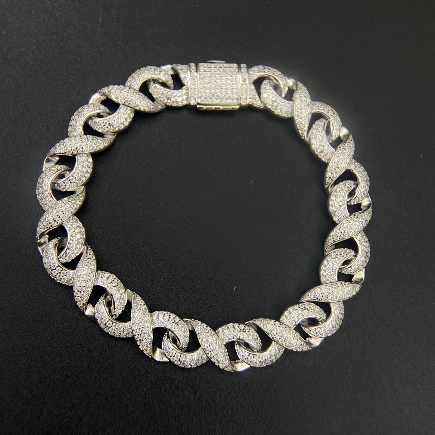 Cuban chain s925 full diamond bracelet