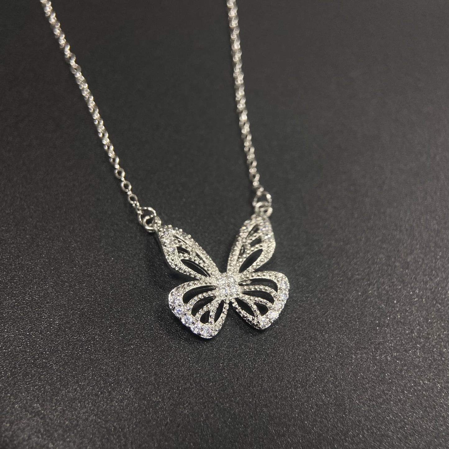 s925 silver butterfly illusion set