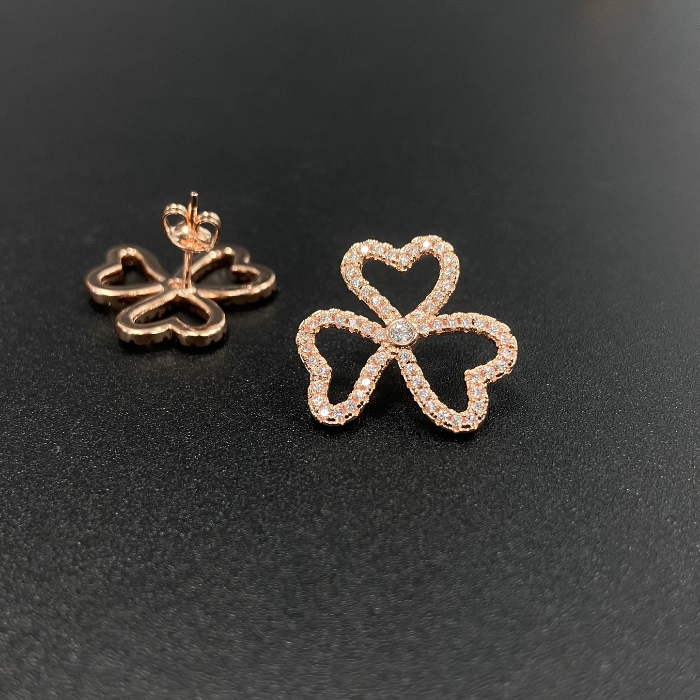 s925 Silver Lucky Clover Set of 3