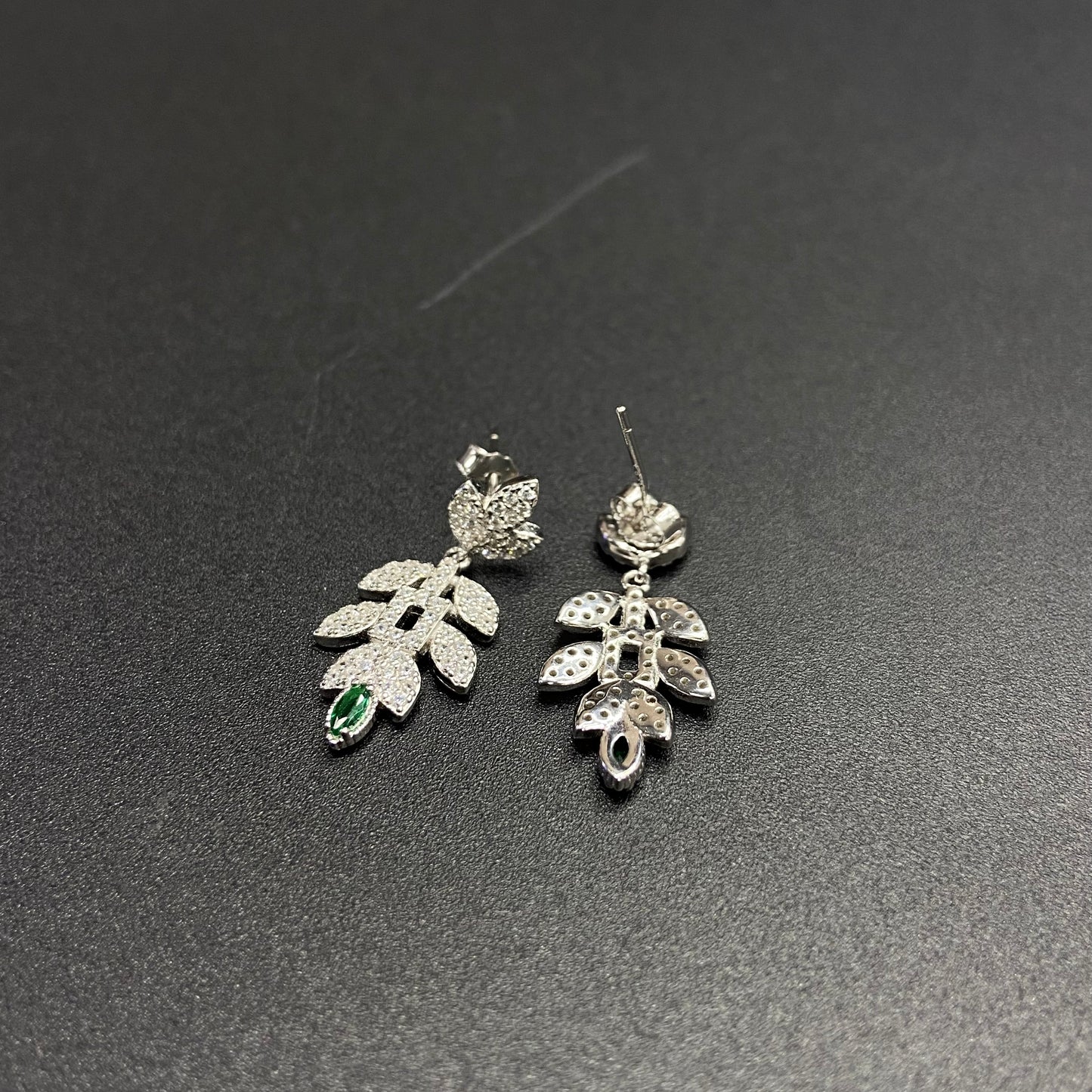 s925 silver emerald four-piece set