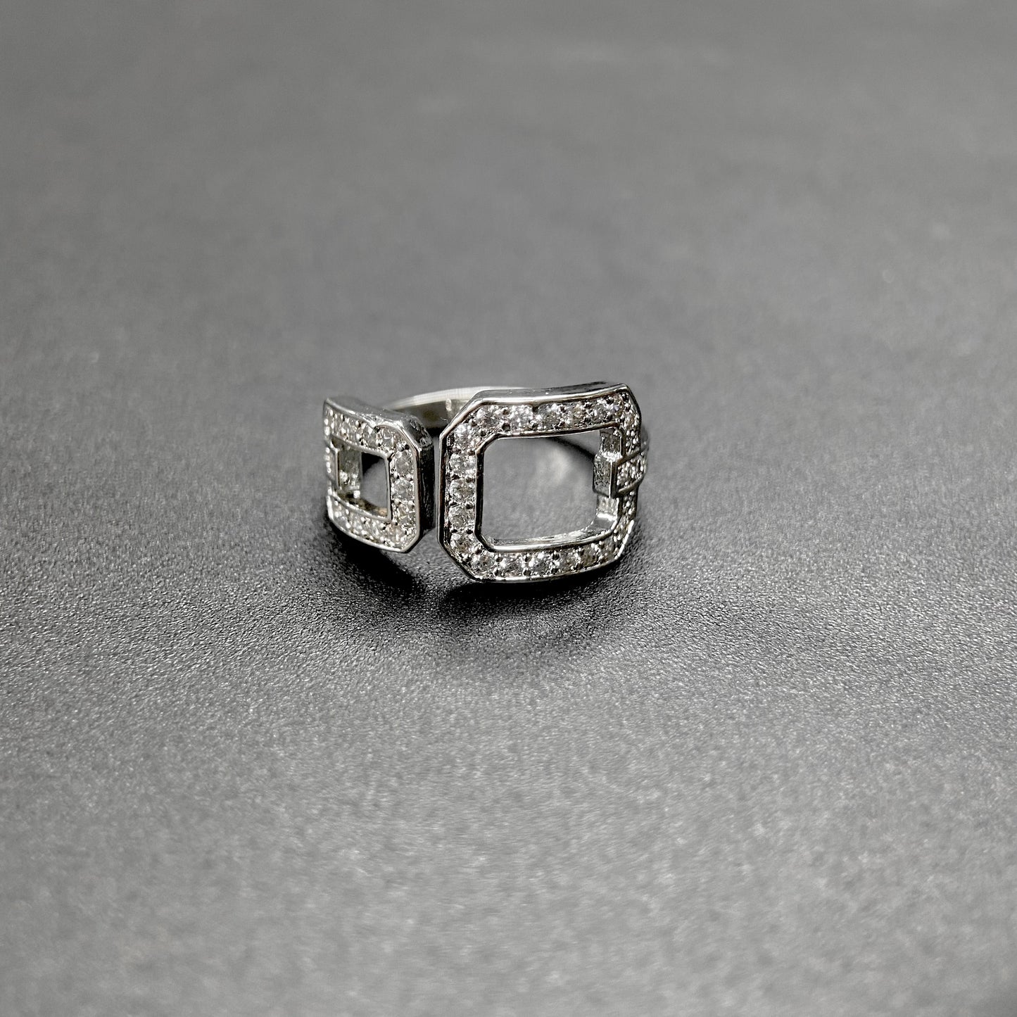 s925 silver square full diamond set